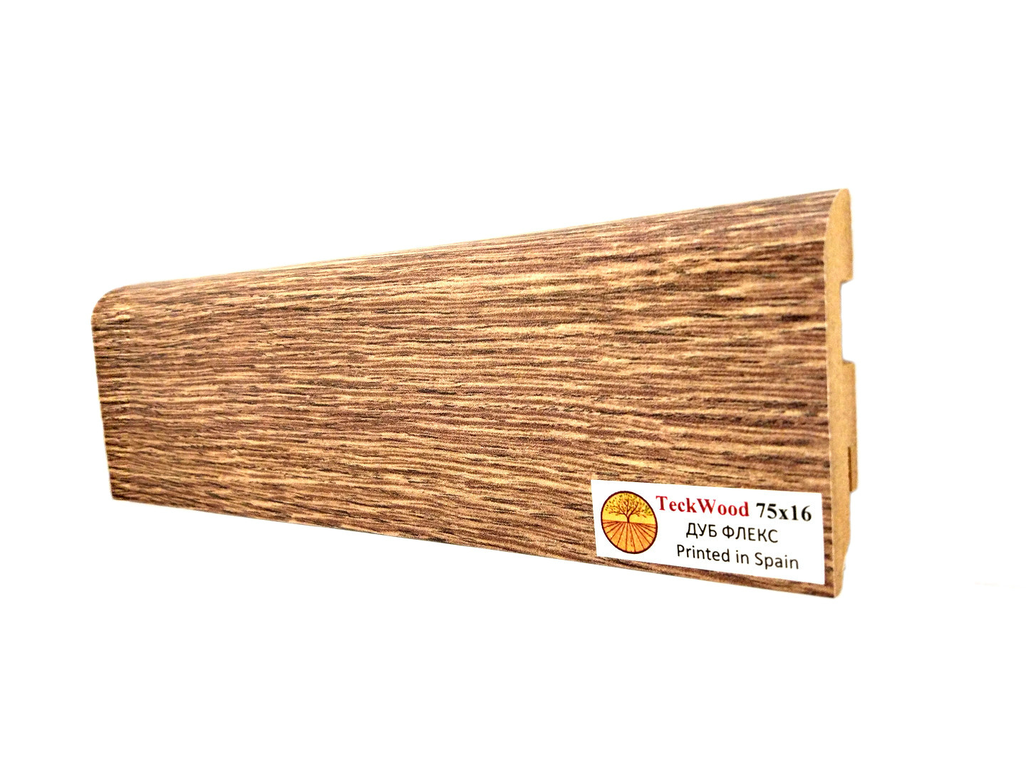 Плинтус МДФ ламинированный TeckWood Дуб Флекс Oak Flax 2000×75×16